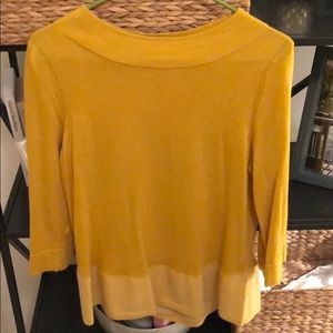 Worn once yellow Anthropologie knit top